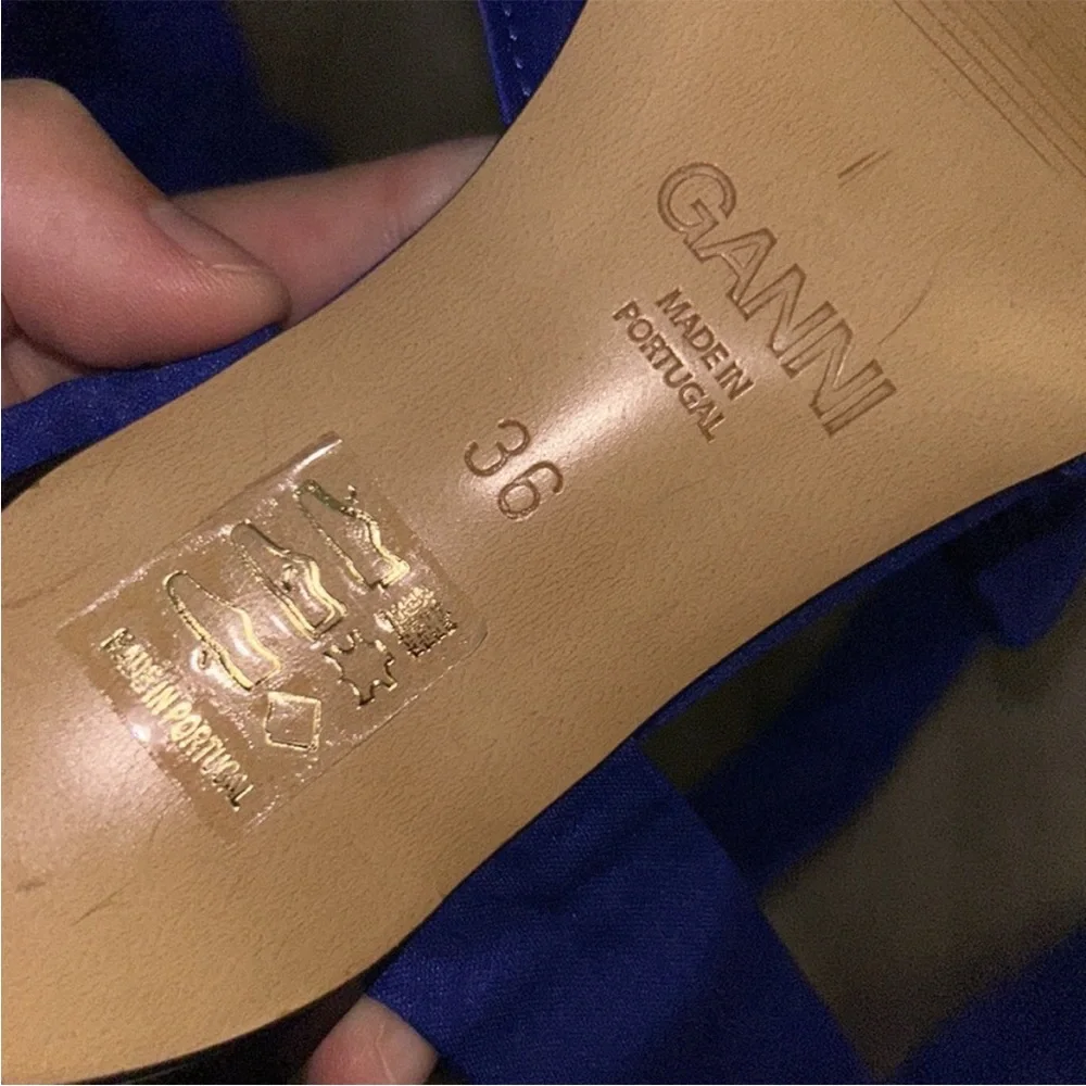 Ganni Bow Ankle Tie Sandal